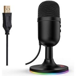Alternative view of Redragon GM303 Pulsar Streaming Microphone – Sleek Black Design, Professional Sound Quality for Streamers and Content Creators
