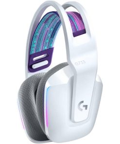 Alternative view of Logitech G733 LIGHTSPEED Wireless Gaming Headset – Suspension Headband, LIGHTSYNC RGB, Blue VO!CE Mic Technology, PRO-G Audio Drivers – White