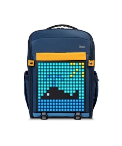 Alternative view of Divoom Pixel Backpack Small - Blue, 90100058191 | Customizable LED Display, Waterproof, Multiple Pockets, Soft Rubber Grip Handle
