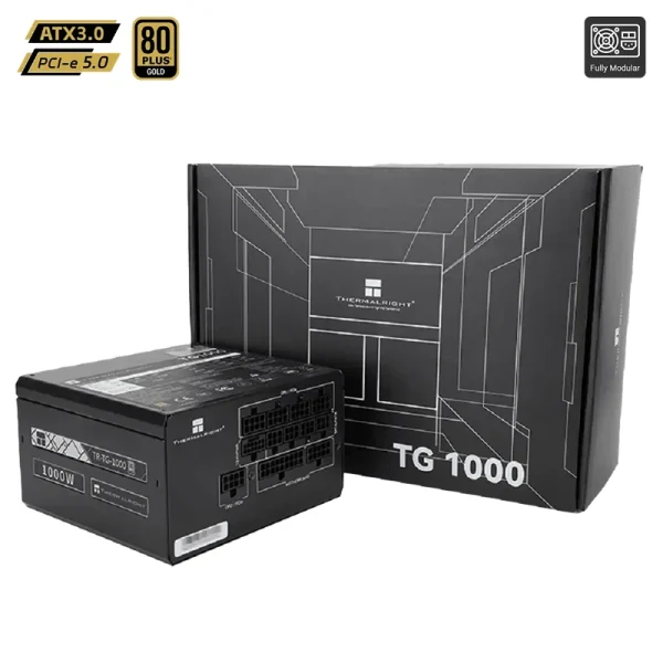 Thermalright 1000W Gold Modular Power Supply TR-TG1000 with ATX 3.0 Standards, PCI 5.0 Support, 12-Pin GPU Connector, 80Plus Gold Certification, and 120mm Cooling Fan for Enhanced Performance - Image 2