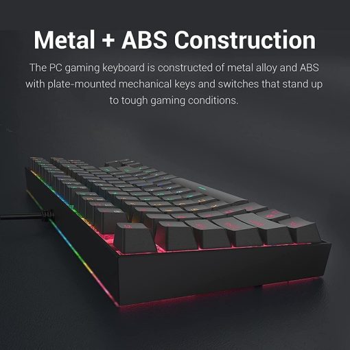 Redragon K552 RGB KUMARA Mechanical Gaming Keyboard – Blue Switches, Full RGB LED Lighting, Black Arabic - Image 2