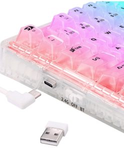 Alternative view of Redragon K649 PRO 78% Wireless Gasket RGB Gaming Keyboard – 3-Modes, 82 Keys, Full-Transparent Mechanical with Hot-Swap Socket, 5 Noise Dampening Layers, Translucent Custom Switch