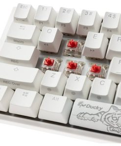 Alternative view of DUCKY One 3 Classic RGB LED Mini 60% Gaming Keyboard – True PBT Double-Shot Keycaps, Solid Stance, Cherry MX-Red Switches, USB-C Port, White (Model DKON2161ST-RUSPDPWWWSC1)