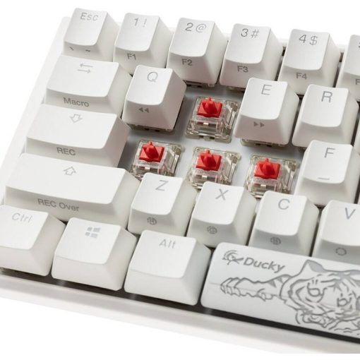 DUCKY One 3 Classic RGB LED Mini 60% Gaming Keyboard – True PBT Double-Shot Keycaps, Solid Stance, Cherry MX-Red Switches, USB-C Port, White (Model DKON2161ST-RUSPDPWWWSC1) - Image 2