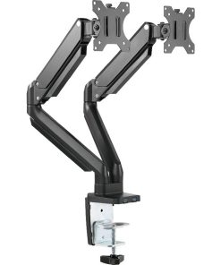 Alternative view of Twisted Minds Premium Dual Monitor Arm – Aluminum Gas Spring Pole Mounted, Detachable VESA Plate, 2 Accessible USB 3.0 Ports, Free Tilt Design, Black (Model TM-26-C012U)