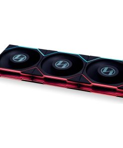 Alternative view of Lian Li UNI FAN TL LCD 120 RGB – 3-Pack, Black, Includes Controller (Model 12TLLCD3B)