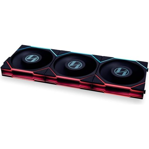 Lian Li UNI FAN TL LCD 120 RGB – 3-Pack, Black, Includes Controller (Model 12TLLCD3B) - Image 2