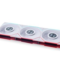 Alternative view of Lian Li UNI Fan TL LCD 120 – White, Triple Pack, Includes Controller (Model 12TLLCD3W.US)