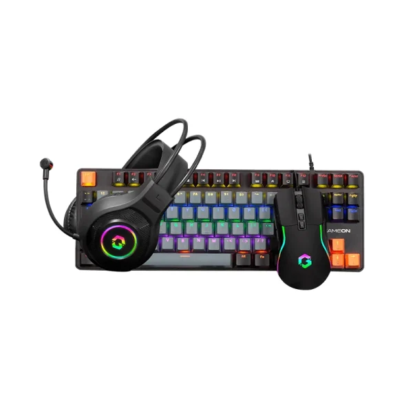 GAMEON VIPER XI All-In-One Gaming Bundle – Mechanical Keyboard, Headset, Mouse & Mousepad with RGB Lighting Effects, 3600 DPI, Immersive Sound, Ergonomic Design (Model GO-VIPER-XI) - Image 2