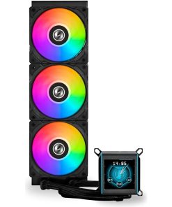 Galahad II LCD AIO Cooler with black design and IPS screen
