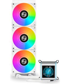 Galahad II 360 White AIO Cooler with customizable LCD and RGB