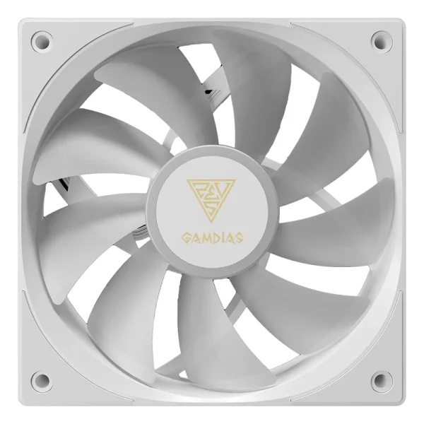 GAMDIAS CHIONE E4 240mm AIO Liquid CPU Cooler with Digital Display, PWM Pump, Hidden Cable Design, ARGB PWM Fan, Intel LGA 1700/1200 & AMD AM5/AM4 Compatibility – White - Image 3