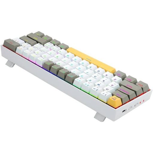 Redragon K530 Draconic RGB Pro 60% Wireless 2.4GHz / Bluetooth / Wired 3-Mode 61 Keys Compact Mechanical Gaming Keyboard – Brown Switches (Model K530-YL&WT&GY-RGB-PRO) - Image 3