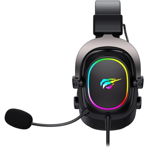 Havit H2002P Gaming Headset – 7.1 Virtual Surround, 53MM High Magnetic Drivers, Cool RGB, Pluggable Mic, Black - Image 3