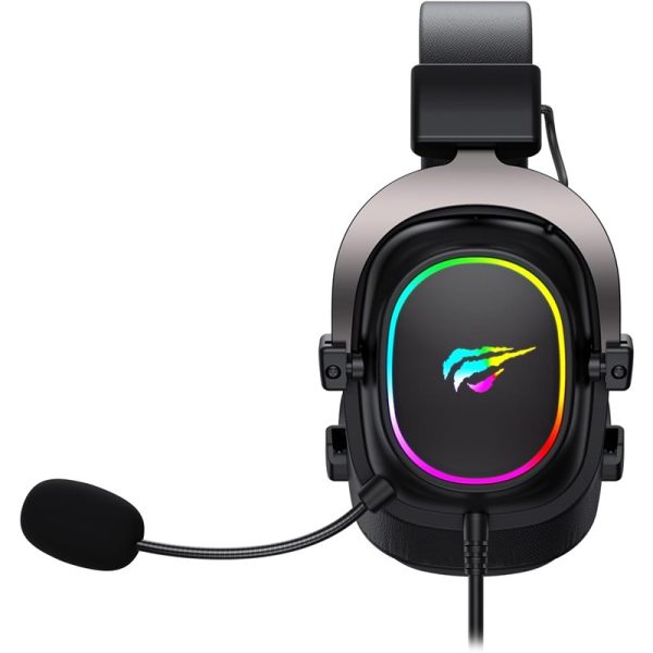 Havit H2002P Gaming Headset – 7.1 Virtual Surround, 53MM High Magnetic Drivers, Cool RGB, Pluggable Mic, Black - Image 3