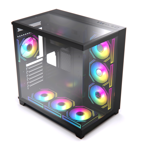 Acegeek Horizon Black Type C ATX Case with RGB fans