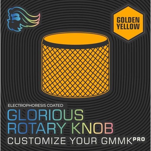 Glorious GMMK Pro Rotary Knobs Keyboard Accessory – Electrophoresis Finish, Omnidirectional, Infinite Scroll, Golden Yellow | GLO-ACC-P75-RK-GY - Image 3
