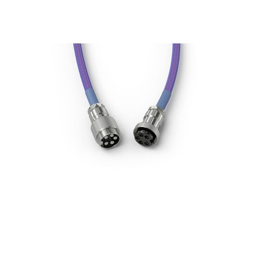 Glorious Coiled USB Type-C Keyboard Cable – Artisan Braided, Tight Springy Coils, 5-Pin Aviator Detachable Connector, Plastic Molded USB Housing, 90° Cable Orientation, 1.3M, Nebula | GLO-CBL-COIL-NEBULA - Image 3