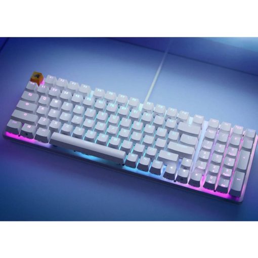 Glorious GMMK 2 TKL Wired Mechanical Keyboard – 96% Layout, Fox Linear Switches, Hot Swappable, CNC Aluminum Top Frame, RGB LED Backlighting, Arabic Layout, USB-C, White | GLO-GMMK2-96-FOX-W-AR - Image 3