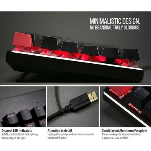 Glorious Modular Mechanical Gaming Keyboard (Pre-Built) – RGB LED, Brown Switches, Raised Keys, Minimalist Design, 104 Key Standard QWERTY, Black | GMMK-BRN-V2 - Image 3