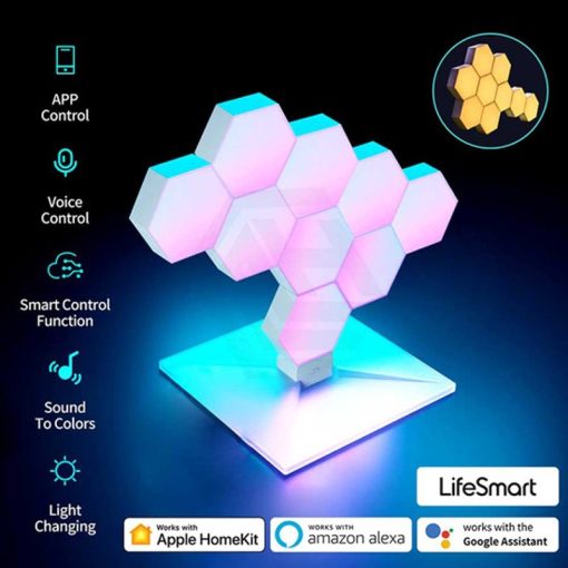 Lifesmart Cololight PLUS KIT – 7 Pack Starter Kit with Stand, WiFi Color Changing LED Lights, Apple/Siri/Alexa/Google Assistant Compatible, HomeKit Compatible, Music Sync, Flexible Design, 16 Million Colors, Energy Saving | LS167A7 - Image 3