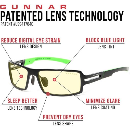 Gunnar Razer RPG Edition Gaming Glasses – Onyx Frame, Amber Lens Tint, Prescription Range -4 to +5, Asian Fit Compatible, Blocks Up to 65% of Blue Light, Reduces Digital Eye Strain, Enhances Gaming Experience | RZR-30001 - Image 3