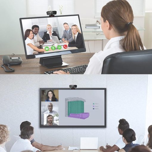 Redragon GW800 1080P PC Webcam with Built-in Dual Microphone, 360° Rotation, 2.0 USB Web Camera – 30 FPS for Online Courses, Video Conferencing & Streaming - Image 3