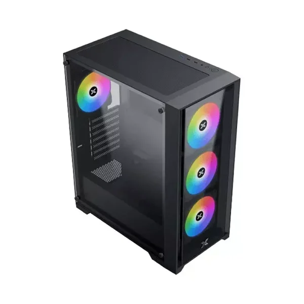 Xigmatek Quantum Case – Black, EATX, U3x1 & U2x2, Front Mesh Grill, Left 4PCS Z20A, ARGB Control PCB - Image 3