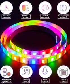 Alternative view of LifeSmart 60 LED/Meter Cololight Strip Advanced Starter Kit with Smart Home Integration, Customizable Length, and Multi-Color Capability