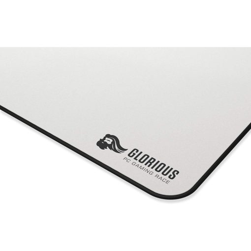 Glorious PC Racing Game GW-E White Mousepad - Extra Large, High Performance, Stitched Edges - Image 3