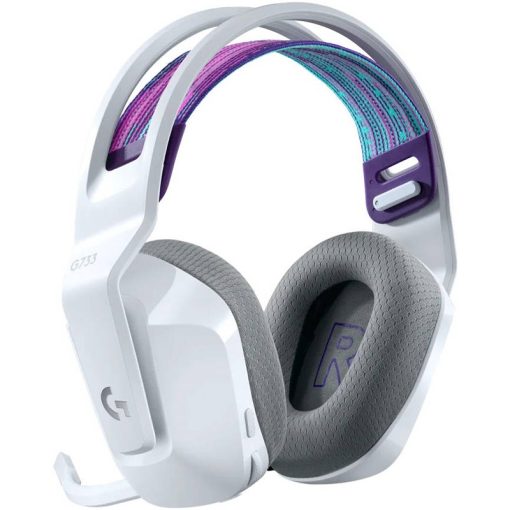 Logitech G733 LIGHTSPEED Wireless Gaming Headset – Suspension Headband, LIGHTSYNC RGB, Blue VO!CE Mic Technology, PRO-G Audio Drivers – White - Image 3