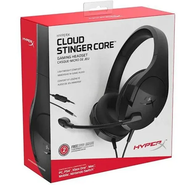 HyperX Cloud Stinger Headphones – DTS:X Spatial Audio, 50mm Directional Drivers, Adjustable Steel Slider, 90° Rotating Ear Cups, Swivel-to-Mute Noise-Cancelling Mic, Chinese Box, Black | 4P5L7AB-CB - Image 3