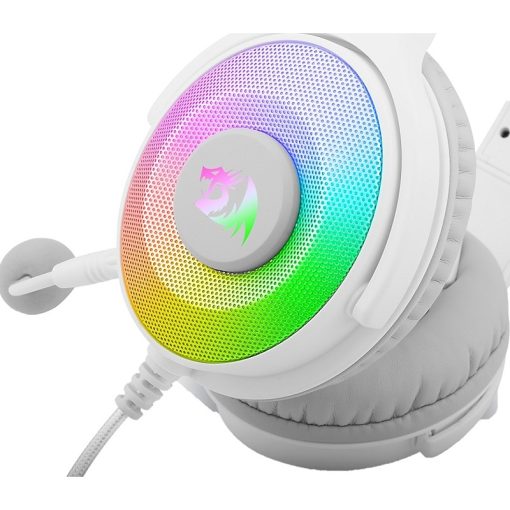 Redragon Pandora 2 H350W RGB White Gaming Headphones – High Definition Audio, Powerful Bass, Removable Microphone, Large Earpads, Compatible with PC, PS4, Xbox One, NS - Image 3