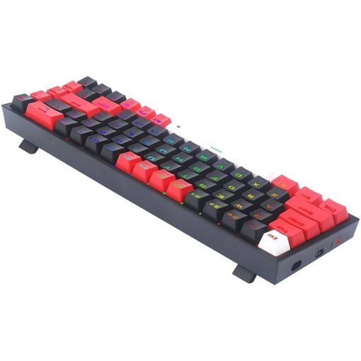 Redragon K631 Castor 65% Wired RGB Gaming Keyboard – 68 Keys, Hot-Swappable, Compact Mechanical with 100% Hot-Swap Socket, Free-Mod Plate Mounted PCB, Dedicated Arrow Keys, Quiet Red Linear Switch - Image 3