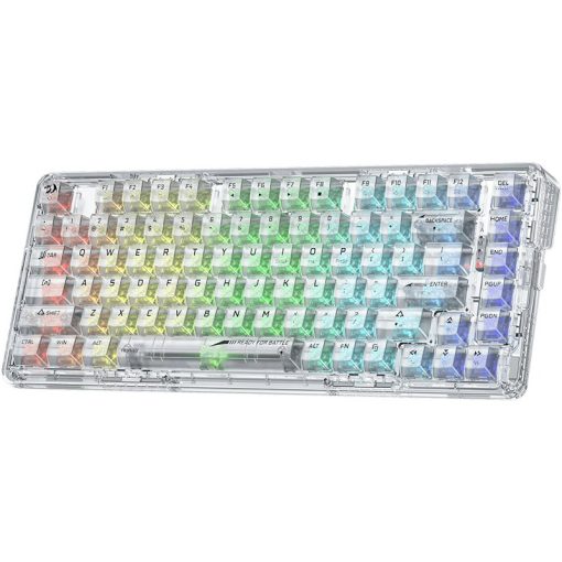Redragon K649 PRO 78% Wireless Gasket RGB Gaming Keyboard – 3-Modes, 82 Keys, Full-Transparent Mechanical with Hot-Swap Socket, 5 Noise Dampening Layers, Translucent Custom Switch - Image 3