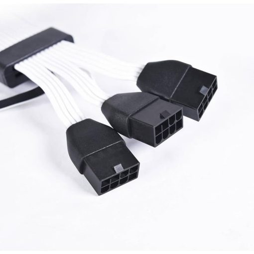 Lian Li Strimer Plus V2 RGB Cable, 12+4Pin to 3x8Pin, 335mm, Addressable ARGB, 8 Light Guides, 3-Pin Motherboard Compatibility – Black - Image 3