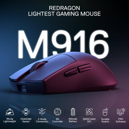 Redragon K1NG M916 Pro 1K mouse RGB setup for gamers in Bahrain
