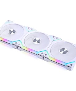 Lian-Li UNI FAN SL V2 Revolutionized Daisy-Chain ARGB Fan, Modular 120mm Fans, Up to 2000 RPM Fan Speed, 64.5 CFM Airflow, Sophisticate Lighting Effects, 3 Pack, White - G99.12SLV23W.00