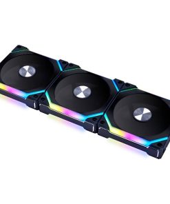 Lian Li UNI Fan SL120 V2 RGB – Black Triple Pack, Includes Controller (Model UF-SL120V2-3B)