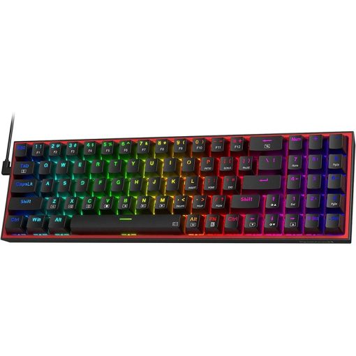 Redragon K628 Pollux 75% Wired RGB Gaming Keyboard – 78 Keys, Hot-Swappable, Compact Mechanical, 100% Hot-Swap Socket, Free-Mod Plate Mounted PCB, Dedicated Arrow Keys & Numpad, Red Switch - Image 3