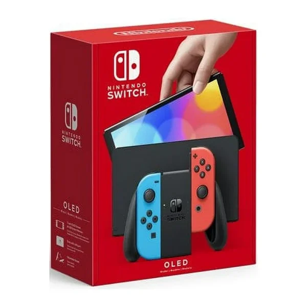 Nintendo Switch OLED – 7-Inch OLED Screen, Adjustable Stand, Enhanced Audio, 64 GB Storage, Joy-Con Controllers - Image 2
