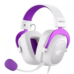 Havit H2002D Wired Gaming Headset – White and Purple