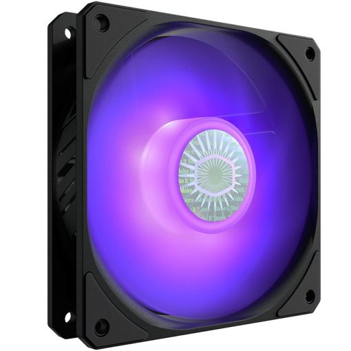 Cooler Master SickleFlow 120mm V2 RGB PWM Fan, Square Frame, 4-Pin Addressable LEDs, Air Balance Blades, Sealed Bearing – Black
