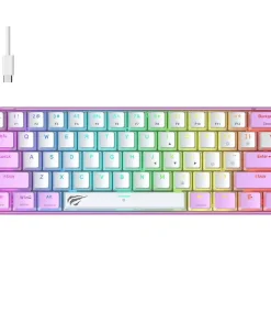 HAVIT Transparent RGB Backlighting Gaming Keyboard – White, KB877L