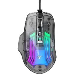 Smooth performance with Havit MS1011SE Black Transparent Gaming Mouse in Bahrain