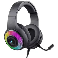 Alternative view of Havit H2042D Wired RGB Gaming Headphones – Black