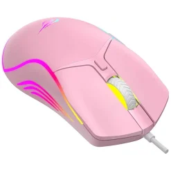 HAVIT MS1029 Pink Gaming Mouse with RGB lighting