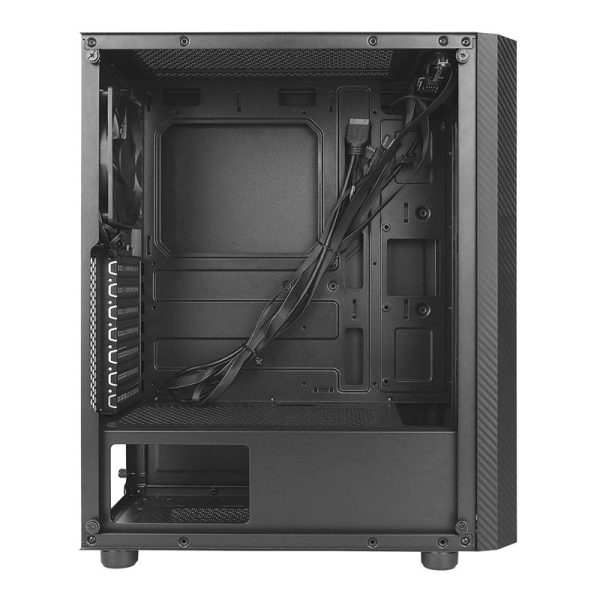 Antec NX230 Mid-Tower Gaming Case, Alloy Steel, RGB Front Panel, ATX/M-ATX/ITX Support, Transparent Side, 120mm Rear Fan - Image 2