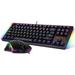 Alternative view of Redragon K552 RGB Mechanical Gaming Keyboard and Mouse Combo, Wired, 60% Layout with Arrow Keys, Tenkeyless, RGB Backlit, 7200 DPI Mouse, Black