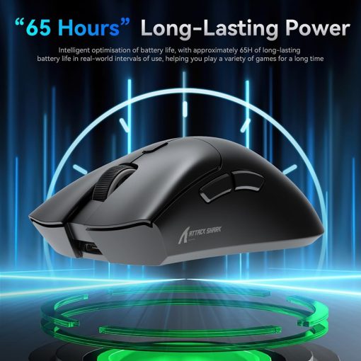 ATTACK SHARK R1 Wireless Gaming Mouse with RGB accents